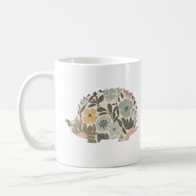 Boho-Floral-Igel Kaffeetasse (Links)