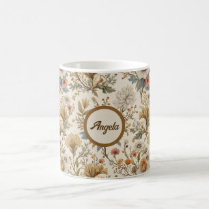 Boho Floral in Beige Kaffeetasse