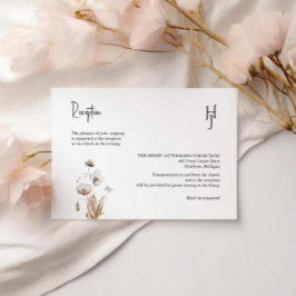 Boho Floral Insert Card - Minimalistische Info Car