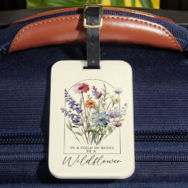 Boho Floral Inspiration Wildblume Zitat Gepäckanhänger