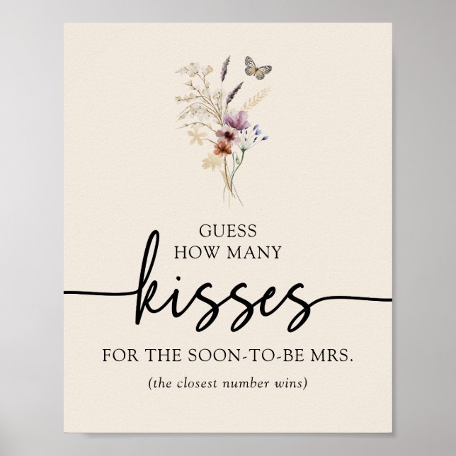Boho Floral Kisses Poster (Vorne)