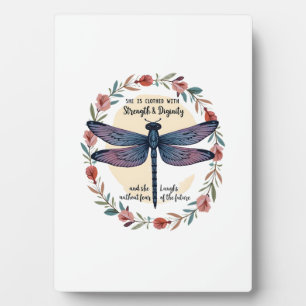 Boho Floral Libelle Sie ist bekleidet mit Kraft Fotoplatte