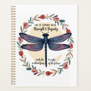Boho Floral Libelle Sie ist bekleidet mit Kraft Planer