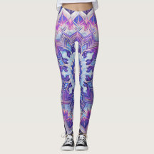 Boho Floral Lila Workout Leggings