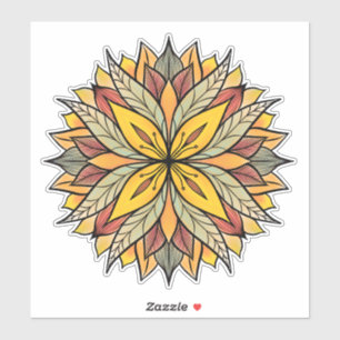 Boho Floral Mandala Colorful Aufkleber