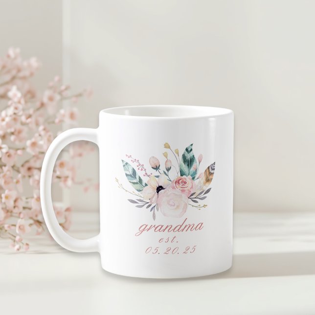 Boho Floral Mother's Day Gift Oma Kaffeetasse (Von Creator hochgeladen)
