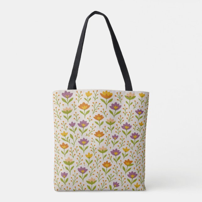 Boho Floral Muster Toe Bag Design (Rückseite)