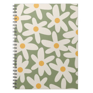 Boho floral Muster zeitgemäße Retro-Moderne Notizblock