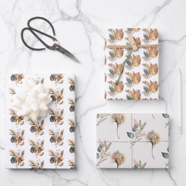 Boho Floral Palm Blätter Pampas Grass Birthday (Vorderseite)