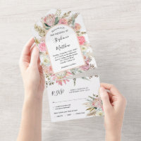 Boho Floral Pampas Floral Wedding