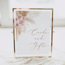 Boho Floral Pampas Grass Cards und Geschenke Unter