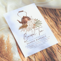 Boho Floral Pampas Grass Modern Tee Brautparty