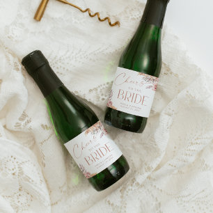 Boho Floral Pampas Rose Gold Cheers Mini