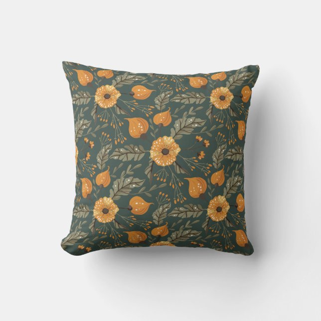 Boho Floral Pattern Kissen (Vorderseite)