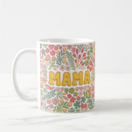 Boho Floral Pattern Mama  Kaffeetasse