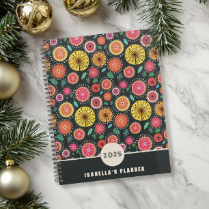 Boho Floral Pattern Neues Jahr Planer
