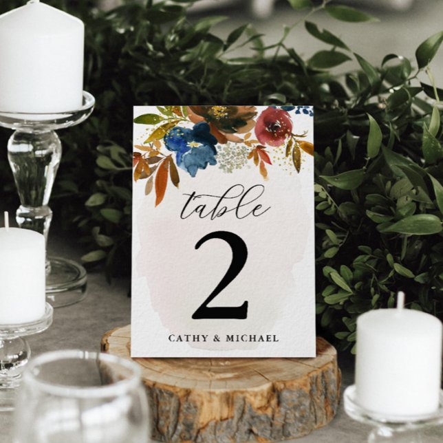 Boho Floral Personalisiert Ta Tischnummer (Von Creator hochgeladen)