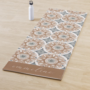 Boho Floral Personalisiert Yogamatte