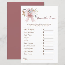 Boho Floral Pink Bow Girl Babydusche Preis Rate