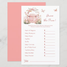 Boho Floral Pink Garden Baby Dusche Preis Rate