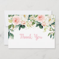 Boho Floral Pink Gold Geburtstag Vielen Dank
