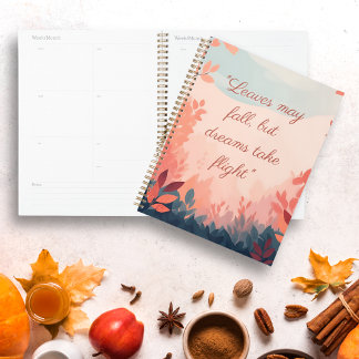 Boho Floral Pink Herbst personalisiert Planer