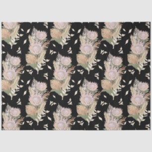 BOHO Floral Protea Pampas Grass Foliage Decoupage Seidenpapier