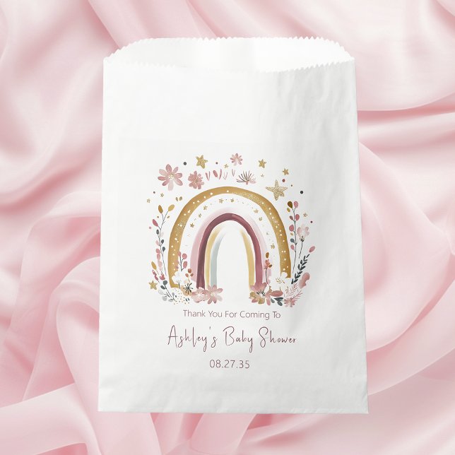 Boho Floral Rainbow Baby Dusche Vielen Dank Geschenktütchen (Von Creator hochgeladen)