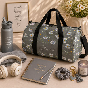 Boho Floral Rainbow Duffle Bag