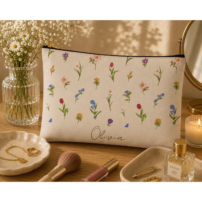 Boho Floral Rainbow Zubehörtasche (Von Creator hochgeladen)
