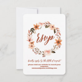 Boho Floral Response UAWG Wedding Site Card RSVP Karte