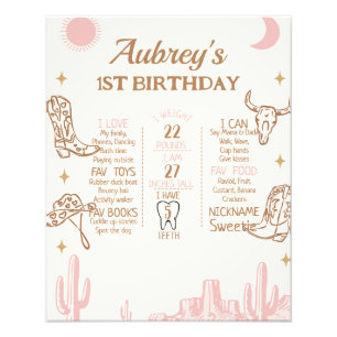 Boho Floral Safari Birthday Milestone Poster