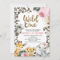 Boho Floral Safari Wild 1. Geburtstag