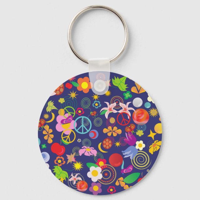 Boho floral schlüsselanhänger (Vorderseite)