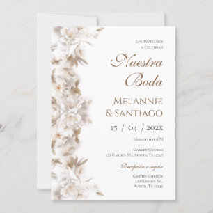 Boho Floral Spanish Wedding Einladung