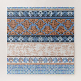 Boho Floral Streifen: Ethnische Nahtlose Sammlung Puzzle