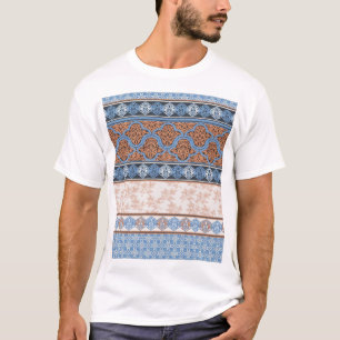 Boho Floral Streifen: Ethnische Nahtlose Sammlung T-Shirt