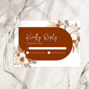 Boho Floral Terracotta Arch Geburtstagsparty RSVP Karte