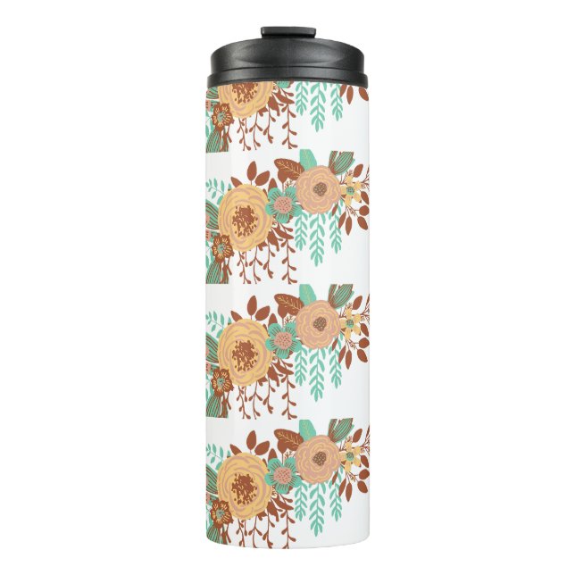 Boho Floral Thermosbecher (Vorderseite)