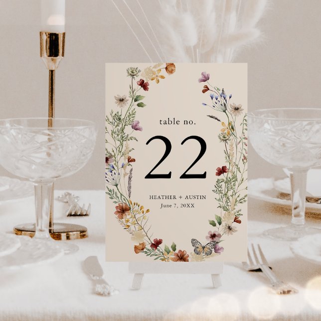 Boho Floral Tischnummer (Boho Floral Table Number
)