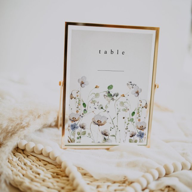 Boho Floral Tischnummer Card (Von Creator hochgeladen)
