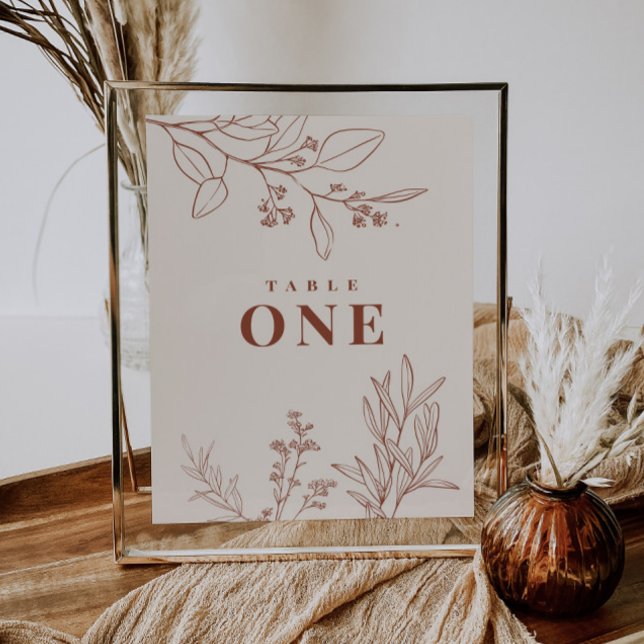 Boho Floral Tischnummern Poster (Von Creator hochgeladen)