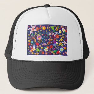Boho floral truckerkappe