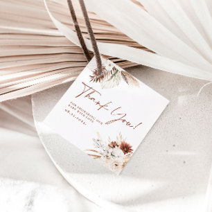 Boho Floral Vielen Dank Baby Dusche Geschenkmarken Geschenkanhänger