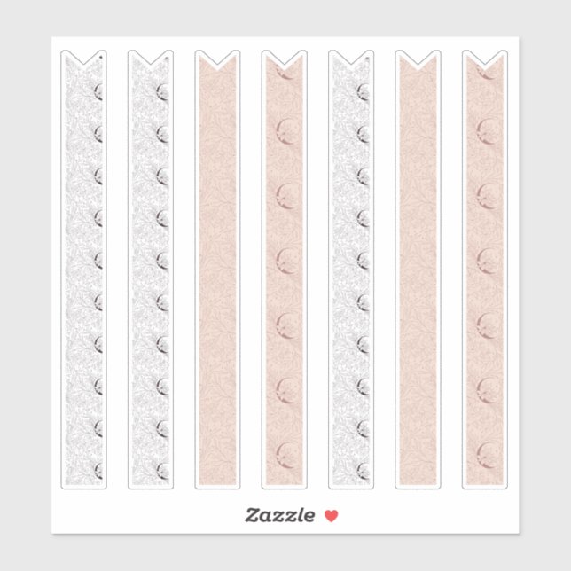 Boho Floral Washi Tape Planner Aufkleber (Blatt)