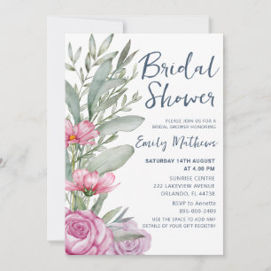Boho Floral Watercolor Brautparty Einladung