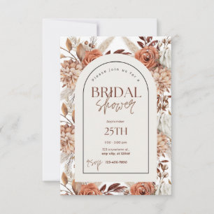 Boho Floral Watercolor Bridal Dusche Einladung
