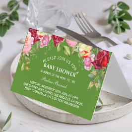 Boho Floral Watercolor Gender Neutral Baby Dusche