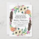Boho Floral Watercolor Wedding Einladung (Vorderseite)