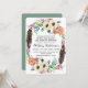 Boho Floral Watercolor Wedding Einladung (Vorderseite/Rückseite Beispiel)